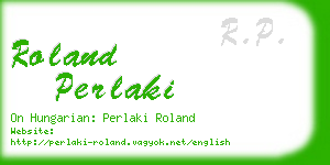 roland perlaki business card